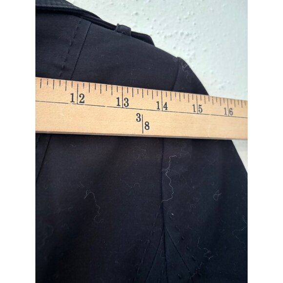 Ever New Womens Black Double-Breasted Trench Coat With Belt - Picture 7 of 11